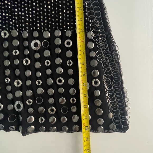 Alice + Olivia Studded Liquid Gun Metal Dress - Picture 6 of 9